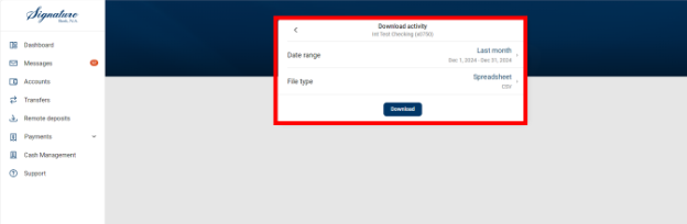 View and Download Transaction Information 11